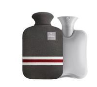Water-filled PVC hot water bag for compress and stomach warming Thickened explosion-proof portable velvet hand warmer Pour Ventre Cou(Deep grey-2000ml)