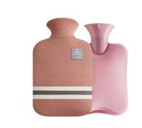 Water-filled PVC hot water bag for compress and stomach warming Thickened explosion-proof portable velvet hand warmer Pour Ventre Cou(Red02-1000ml)