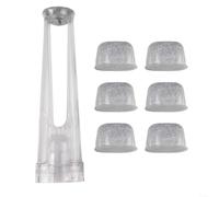Water Filter Holder and 6 Replacement Filters Compatible with NJ | Compatible ABS Filter Cartridge Set Quick Install Filter Base pour durable Coffee Filter Parts