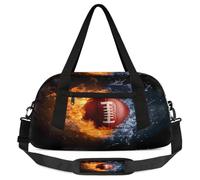 Water Fire - Petit sac de sport léger pour garçons et filles, motif football américain, sac de sport pour garçons et filles, sac à main pour l'école, le sport, les soirées pyjama