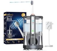 Water Flosser Ensemble brosse à dents électrique Sonic Advanced 2.0 et irrigateur bucco-dentaire, réservoir de 500 ml, 3 têtes de brosse et 1 embout de jet pour le soin quotidien des gencives et le