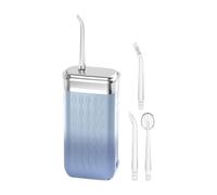 Water Flossers Teeth, Adjustable Pulse Mode Flosser Water, Battery Operated Quiet Irrigator with 4 Nozzles, Waterproof 200ml Tank for Implant Cleaning, Travel, Home, Braces