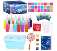 Water Gel Kit - Water Gel Art Kit | 12 Cartoon Molds | Food-Grade PP, GelReplenishment Solution, 29.5x19.5x16.5cm, For Kids Ages 3+ Girls Boys, Birthday Party Home School Classroom, Creative DIY Scie