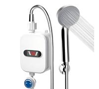 Water Heater - Electric Water Heater - Copper Heating Element - Instant Hot Shower Unit with 3500w Power Metal Build Ipx4 Waterproof Design 30-60°c Flow Heating for Bathroom Home Daily Use