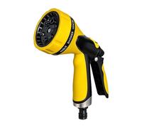 Water Hose Nozzle, Adjustable Spray Tool, Heavy Duty Garden Sprinkler, Multi Pattern Water Controller, Ideal for Lawn Backyard Patio Porch Deck Poolside Car Washing Outdoor Cleaning 21x15x7cm