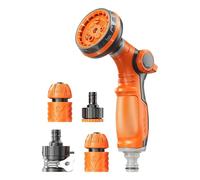 Water Hose Nozzle - Heavy-Duty High-Pressure Leak-Proof Tools - Water Hose Sprayer For Homeowners Washing Car Cleaning Ground Plants Irrigation