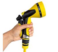 Water Hose Nozzles, 10 Adjustable Spray Patterns Heavy Duty Garden Hose Sprayer, Ergonomic Water Sprinkler for Outdoor Lawn, Patio, Porch, Backyard, Car Washing, Deck, Poolside Cleaning