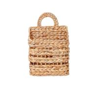Water Hyacinth Storage Basket, Wall Hanging Handle For Home Bathroom Kitchen Entryway Organizer Pour Le Rangement