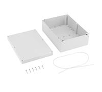 Water - impervious Plastic Enclosure IP65 | 263x185x95mm ABS Junction Box for Electronics/Outdoor/Industrial | Exterior Mount DIY Project Case with Screws