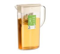 Water Infuser Pitcher - 2L Water Pitcher With Lid And Fruit Infuser | Beverage Serveware | 19x10x26cm PP Material, Cold Waters Pitchers, Drink Dispenser For Iced Tea, Fruit Infused Waters And Juice, F