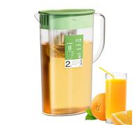 Water Infuser Pitcher - Carafe en verre - Carafe à - Idéal pour le thé glacé à la sangria, la limonade, le thé - Sceau hermétique pour la fraîcheur et la commodité - Superbes boissons froides