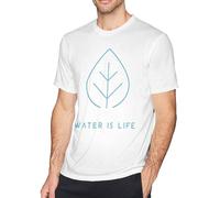 Water is Life Men's Short Sleeve T-Shirt Athletic Casual Tee Shirts for Men Fashion T Shirt Manches Courtes(Large)