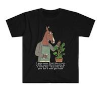 Water Kissing Bojack Horseman Life Gets Easier Quote t-Shirt Black M