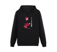 Water Kissing Men's Cotton Hooded Depeche Meow Miaolator - Long Sleeve Hoody with Pocket Sweatershirt, Hoodie Black L