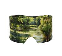 Water Lilies in The Pond Bandeau unisexe pour dormir sur le côté, masque pour les yeux et cache-oreilles (68,1 x 10,9 cm), intérieur et extérieur, voyage, yoga, confort réglable