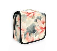 Water Lily Beauty Flowers Trousse de toilette de voyage avec crochet de suspension