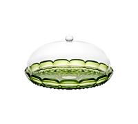 Guzzini Plateau à gâteau VANITY avec cloche en acrylique biologique Water lily green