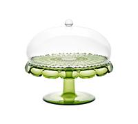 Water lily green STAND À GÂTEAU AVEC CLOCHE "VANITY"