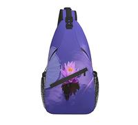 Water Lily Louts Purple Flowers Cross Chest Bag Diagonally Sling Backpack Crossbody Sac à bandoulière Voyage Randonnée Daypacks pour Hommes Femmes