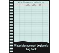 Water Management Legionella Log Book: Temperature Monitoring and Safety Compliance Record for Hot & Cold Water Systems.