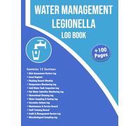 Water Management Legionella Log Book: Track Flushing, Temperature & Maintenance Logs | For Buildings, Offices & Care Sites