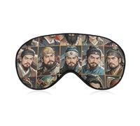 Water Margin Heroes Masque pour les yeux pour homme et femme, respirant et réglable, masque de sommeil ultra doux, bandeau de voyage léger pour avion, sieste, sommeil nocturne