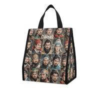Water Margin Heroes Sac à déjeuner isotherme pour homme et femme, grand sac d'épicerie réutilisable, grand sac isotherme étanche et pliable pour le travail, le camping, le pique-nique