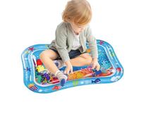 Water Mat, Innovative Sensor Mat, 27.17x19.69 Inches Inflatable with Floating Fish, Pet Cooling Rug, Developmental Sensory Play Mats for Babies, Kids and Use