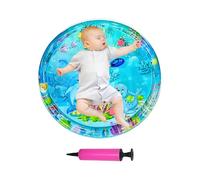 Water Mat, Interactive PVC Sensory Pad, Scratch-Resistant Cooling Toy, Portable Exercise Accessory for Baby, Bored Cats, Kitchen Floor, Playroom Use, PVC Blue Colored