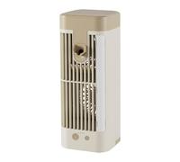 Water Mist Fan - Three Wind Speeds With Light, Personal Desk Misting Fan, Portable Humidifier Cooling Cooler | Rechargeable Nightlight Table Desktop Cooler, Essential Beach Cruise Accessory For Dorms