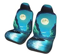 Water Moon Cave Dua Sarung JOK Mobil,*, Sarung JOK Mobil Depan, Cocok Untuk Sebagian Besar Mobil, SUV, Truk, Van, Dll.