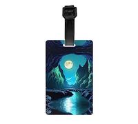 Water Moon Cave Étiquettes à bagages pour sacs de golf, sacs de sport, valises, etc.