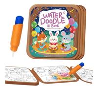Water Painting Book - Reusable Doodle Tools | Watercolor Practice Book Free Drawing Pad with Magic Refill Brush for Kids, Adults, Students, Beginners or Home, 20x20x3cm