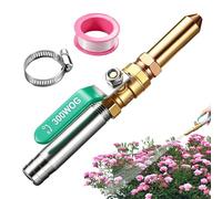 Water Pressure Nozzle - 21.5x2.5cm Brass High Pressure Spray 6mm Outlet | Multi Functional Direct Washer Tool | Resistant Garden Hose Cleaning Car Washing Accessory