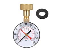 Water Pressure Tester, 0 To 200 PSI Hose Bib Gauge, 3 4 Inch Thread Pressure Meter For Irrigation System Home Outdoor Kitchen Yard Garden Lawn Indoor Shower Plumbing Monitoring Use 6.3x3x10.5cm