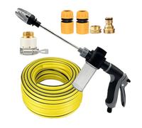 Water Pressure Washer - Adjustable Nozzle Non-Slip Portable, High-Pressure Cleaning Tool, Car Detailing Equipment, Multi- Spray, Garden Yard Watering, Indoor and Outdoor Utility, Hose Attachmen