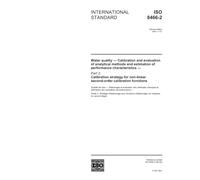 Water quality - Calibration and evaluation of analytical methods and estimation of performance characteristic