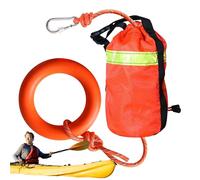 Water Rescue Throw Bag - 16m Throwable Rope, Compact Nylon with Hand Grip Ring, Compact Survival Safety Gear, for Rafting Fishing Swimming Whitewater Outdoor Adventure