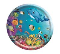 Water Sensory - Tapis de refroidissement imperméable pour chat, chien, cochon d'Inde, tapis rond doux pour le confort de la chaleur estivale, temps de jeu interactif pour les petits animaux