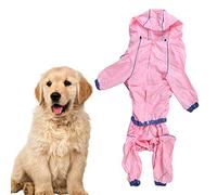 Water - Shedding Dog Raincoat with Hood | Full Body PU Pet Rain Jacket for Dogs & Cats | 4 Feet Coverage for Rainy Day Walks/Outdoor Adventures | 9 Sizes Offered (No. 26)