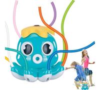 Water Sprinkler, Yard Toy, Garden Sprayer, 5.91x5.91x6.3 inches, Octopus Shaped Design with 8 Swinging Tubes, Fun Activity, for Kids Pool Lawn Park Backyard Patio Birthday Play