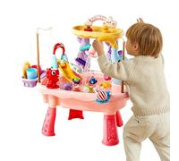 Water Table - Aquatic Splash Station, Fishing Toy with Electric Pump, Kids Activity Sensory Playset | Fluid Basin Marine Zone for Boys Girls Preschoolers Backyard Patio Beach Camping Daycare Home