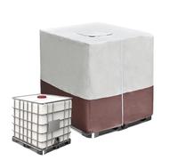 Water Tank Cover, Waterproof 275 Gallon Tote Cover, Heavy Duty Rain Barrel Protector, Durable Storage Shield, Ideal for Porch, Lawn, Patio, Yard, Snow, Rainwater Harvesting, Garden, 120x100x116cm