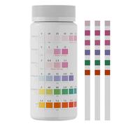 Water Test Kit, Aquarium Test Strips, 100 Pieces, Accurate Reading Portable Bottle Color Chart Easy Dip Lightweight Compact, Water Quality Testing for Home Pond Fish Tank, White