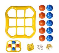 Water Toss Game - Floating Target Set, Large Scale with Soft Balls, Heavy-Duty Waterproof Vinyl, High-Visibility Graphics, Educational Pool Toy for Families Playing at The Lake Or During Summer