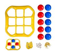 Water Toss Game - Floating Target Set, Large Scale with Soft Balls, Heavy-Duty Waterproof Vinyl, High-Visibility Graphics, Educational Pool Toy for Families Playing at The Lake Or During Summer