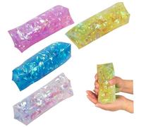 Water Wiggler for Kids Adults 4PCS Soulagement de contrainte de 4, 3x1, 6 Pouces Serpent à Eau avec Ruban à l'intérieur des Jouets compressés en Caoutchouc Doux et Frais, Couleur aléatoire