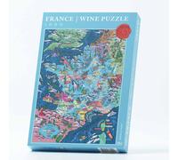 Puzzle de vin de France - Puzzle de 1000 pièces pour Adultes - Beau Motif dessiné à la Main des vins français et de la géographie