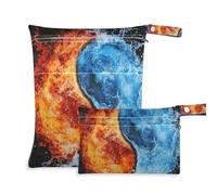 Water Yin et Yang Tai Chi prop1 Lot de 2 sacs à linge de voyage pour bébé avec poignées pour piscine