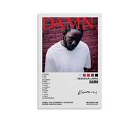 WATERA Kendrick Poster de musique de Lamar avec couverture de l'album Damn - Impression sur toile - Décoration murale pour chambre à coucher - 20 x 30 cm